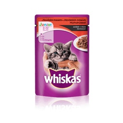 WHISKAS® kapsička Junior s hovädzím v šťave 100g image